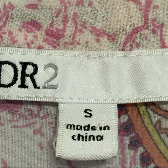 NEW DR2 WOMENS BOHO/PEASANT WITH TASSLE TIES SHEER SIZE SMALL - Picture 6 of 7